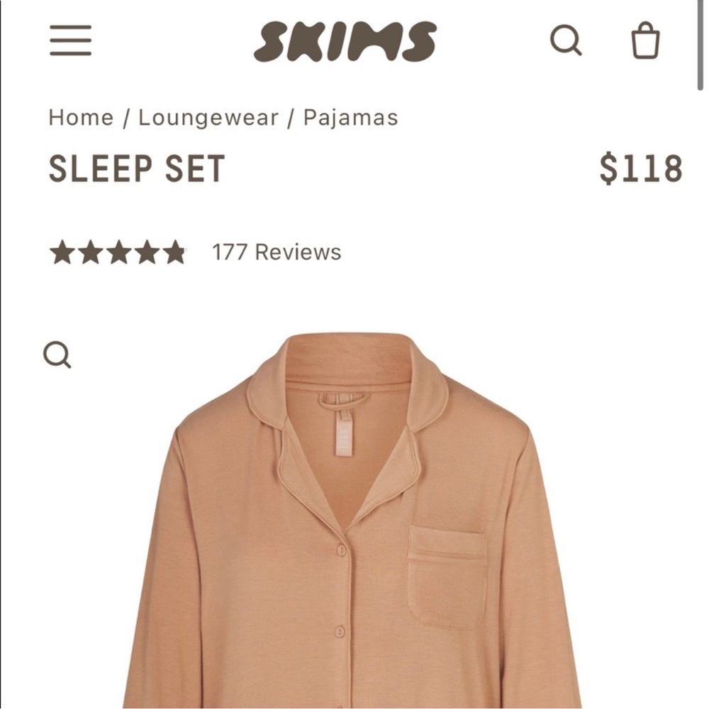 Skims Soft Lounge Sleep Set - Ochre